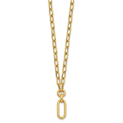 14K Yellow Gold Polished Fancy Mixed Link Necklace