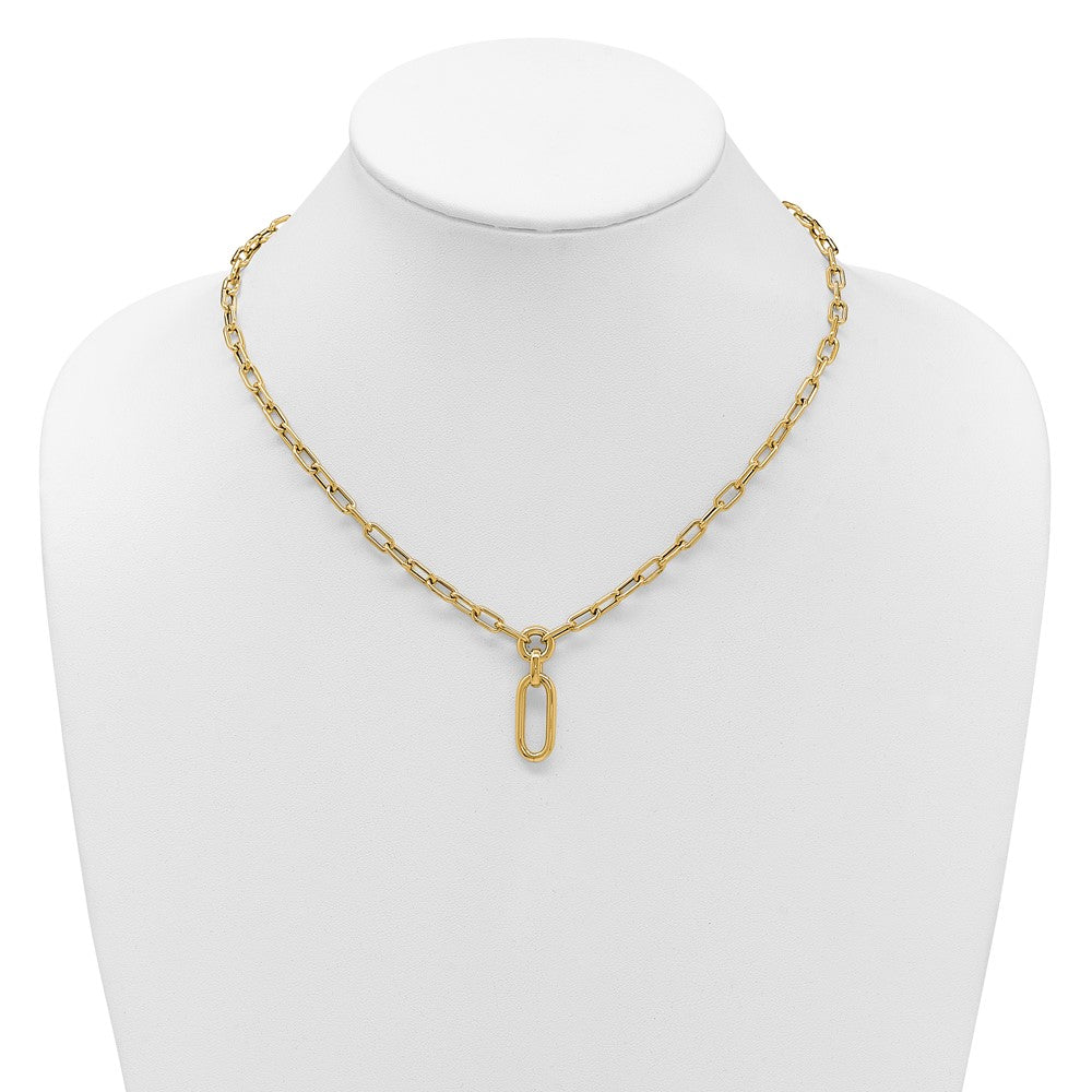 14K Yellow Gold Polished Fancy Mixed Link Necklace