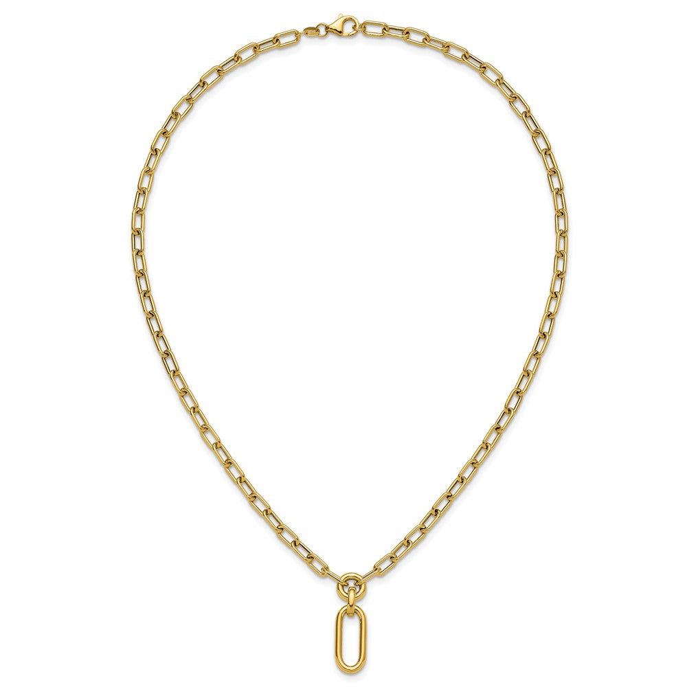 14K Yellow Gold Polished Fancy Mixed Link Necklace