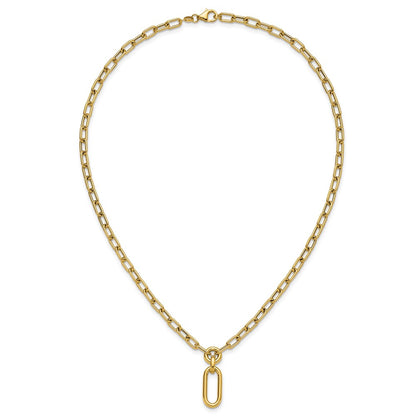 14K Yellow Gold Polished Fancy Mixed Link Necklace