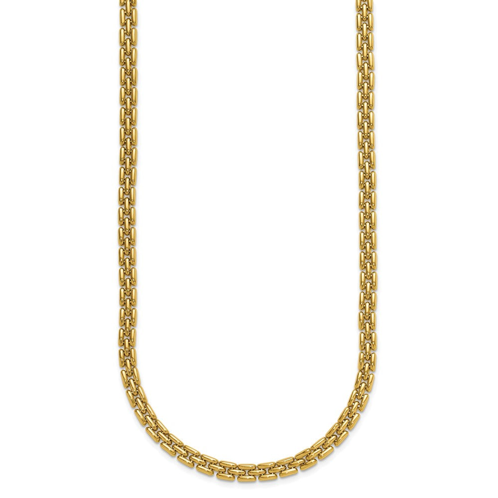 14K Yellow Gold Polished 6.3mm Fancy Link Necklace