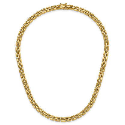 14K Yellow Gold Polished 6.3mm Fancy Link Necklace