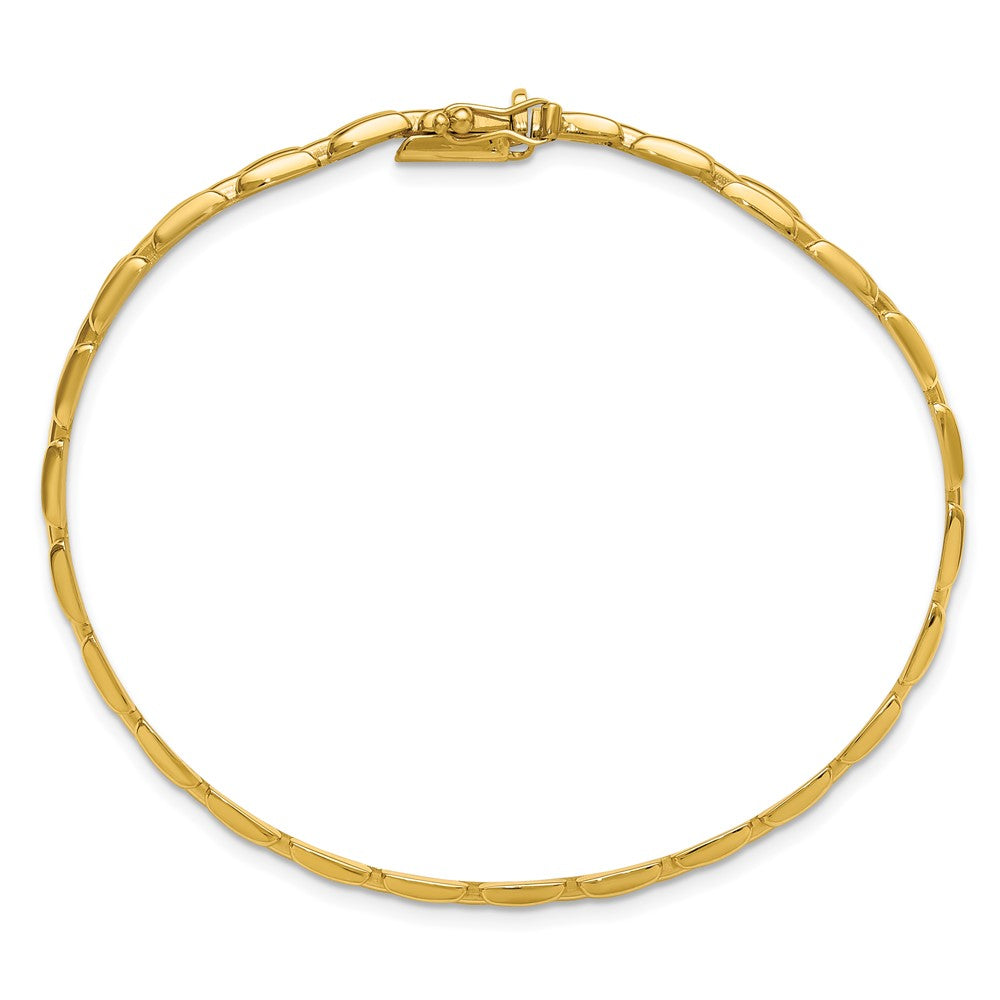 14K Yellow Gold Polished 6.3mm Fancy Link Bracelet