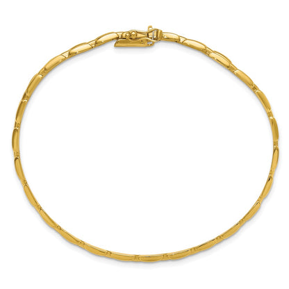 14K Yellow Gold Polished 6.3mm Fancy Link Bracelet