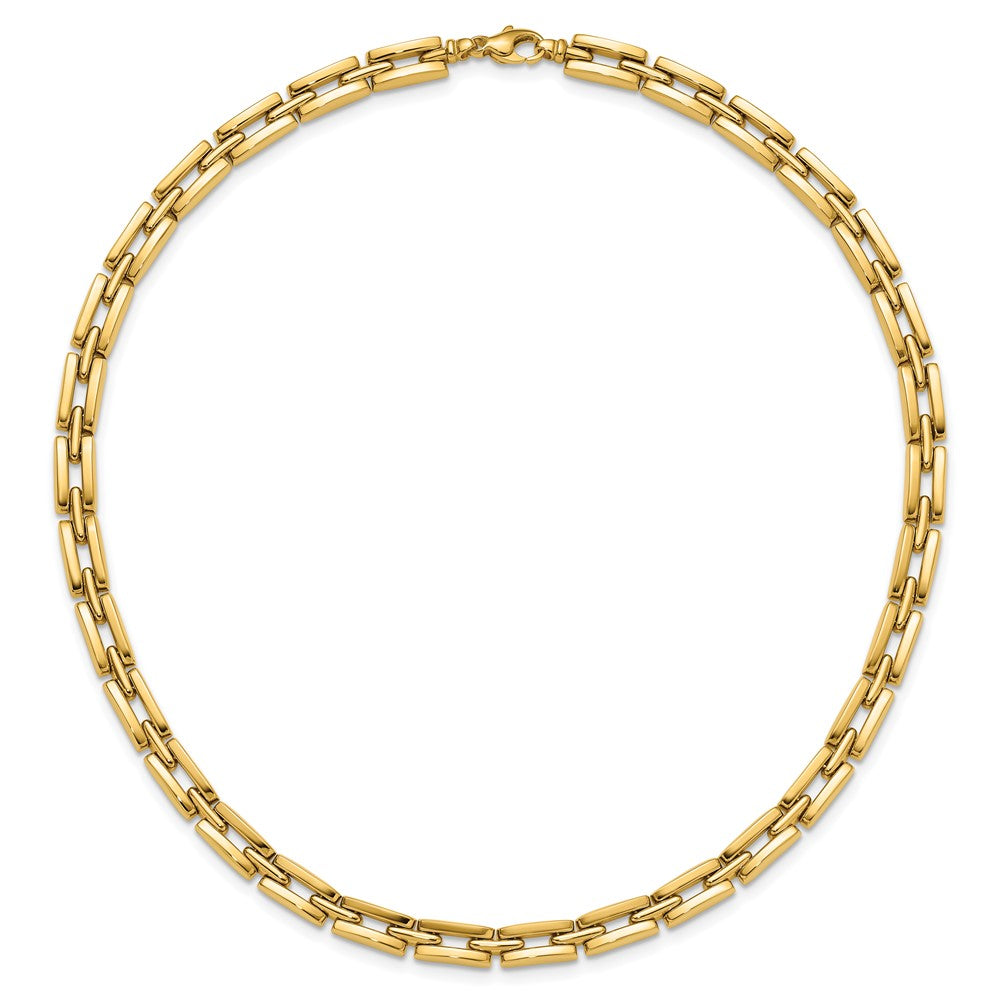14K Yellow Gold Polished 6.5mm Fancy Link Necklace