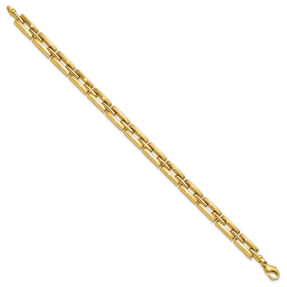 14K Yellow Gold Polished 6.5mm Fancy Link Bracelet
