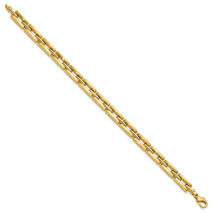 14K Yellow Gold Polished 6.5mm Fancy Link Bracelet