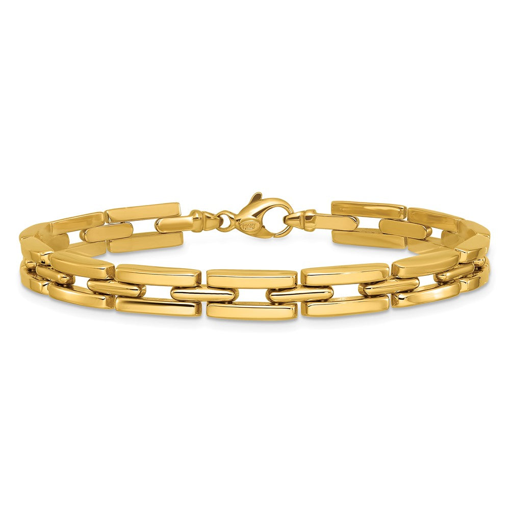 14K Yellow Gold Polished 6.5mm Fancy Link Bracelet