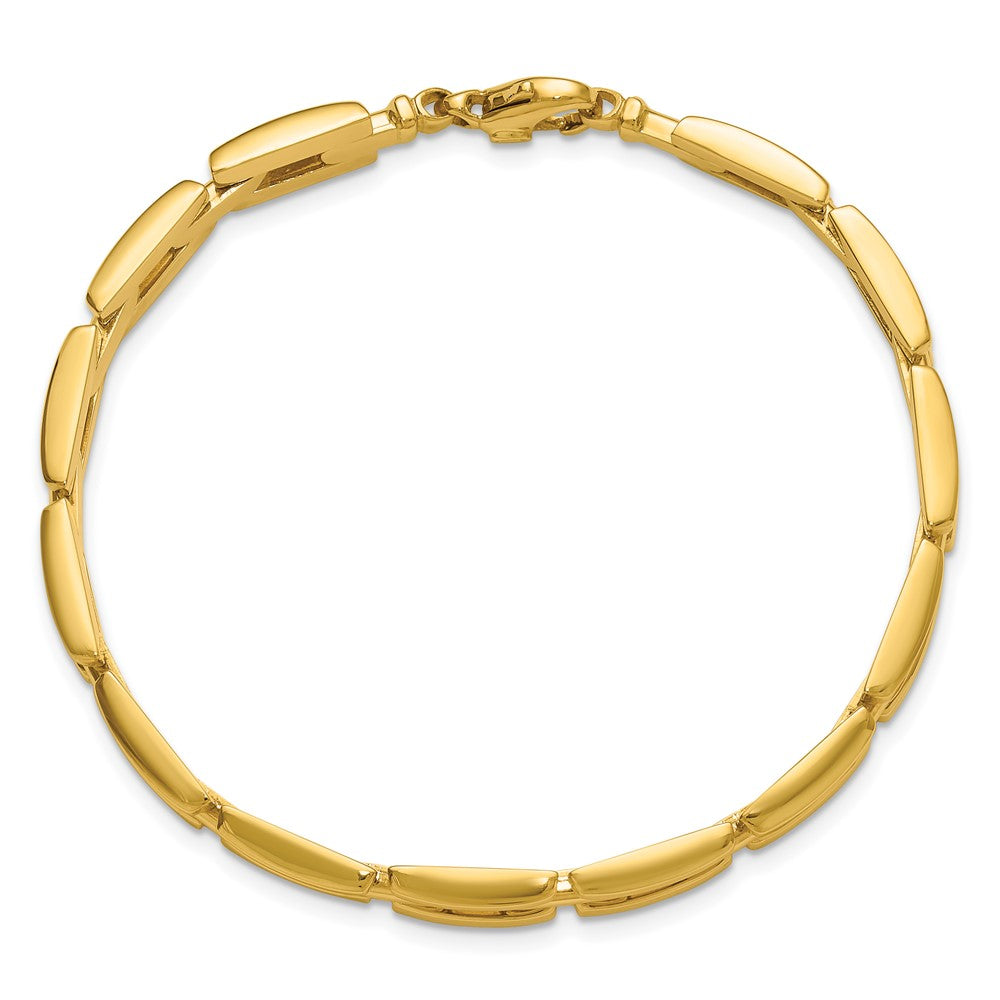 14K Yellow Gold Polished 6.5mm Fancy Link Bracelet