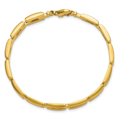 14K Yellow Gold Polished 6.5mm Fancy Link Bracelet
