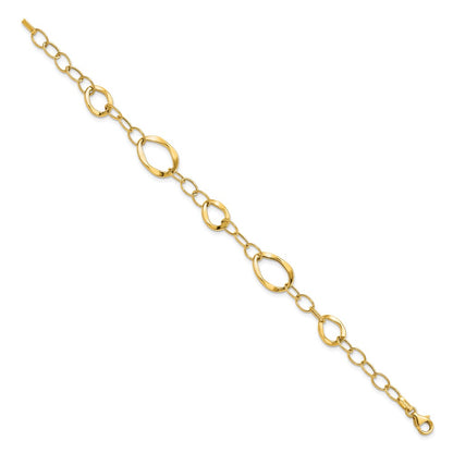7.25 Inch 14K Polished Fancy Link Bracelet
