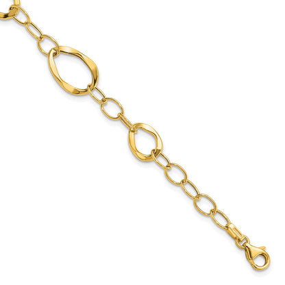 7.25 Inch 14K Polished Fancy Link Bracelet