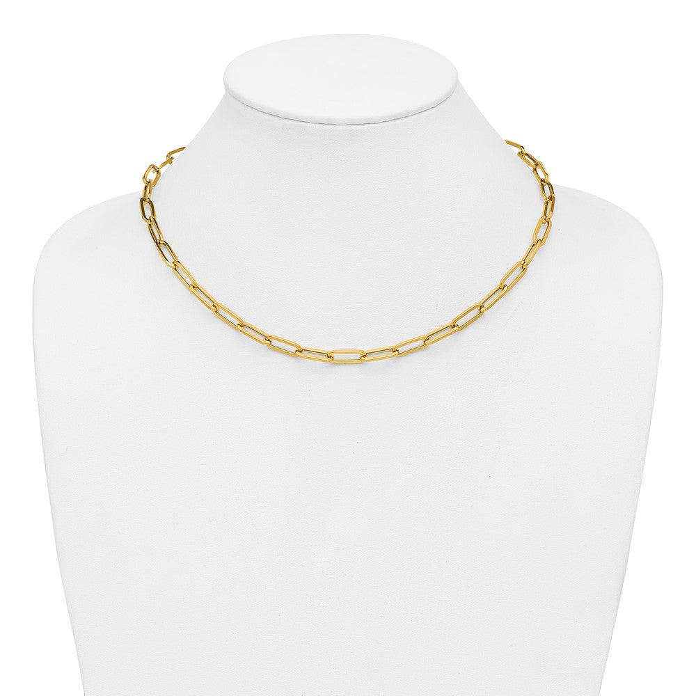 14K Yellow Gold Polished Fancy Link Necklace