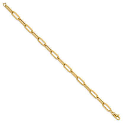 14K Yellow Gold Polished Fancy Link With 1In Ext Bracelet