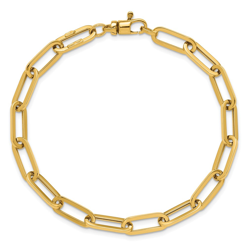 14K Yellow Gold Polished Fancy Link With 1In Ext Bracelet