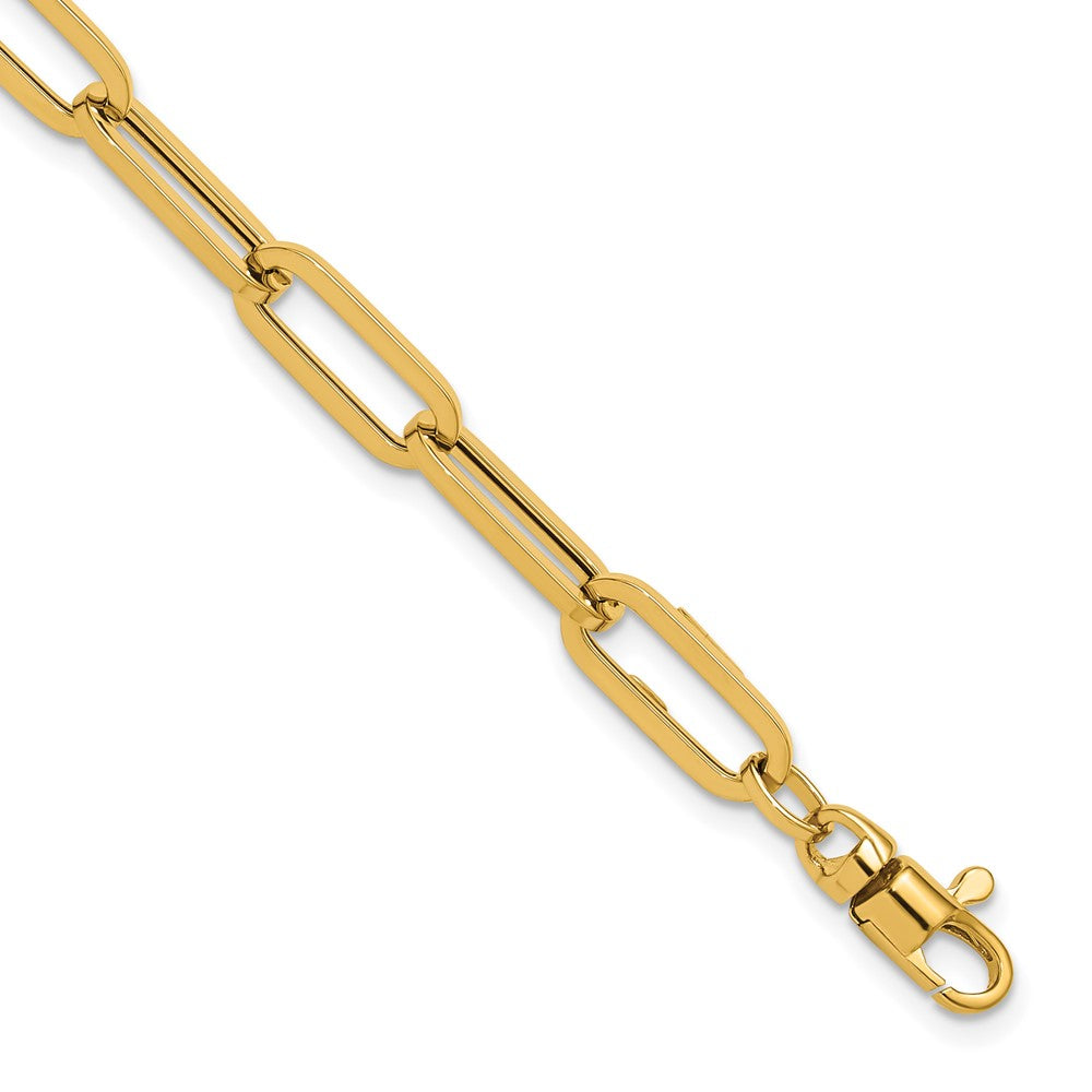 14K Yellow Gold Polished Fancy Link With 1In Ext Bracelet