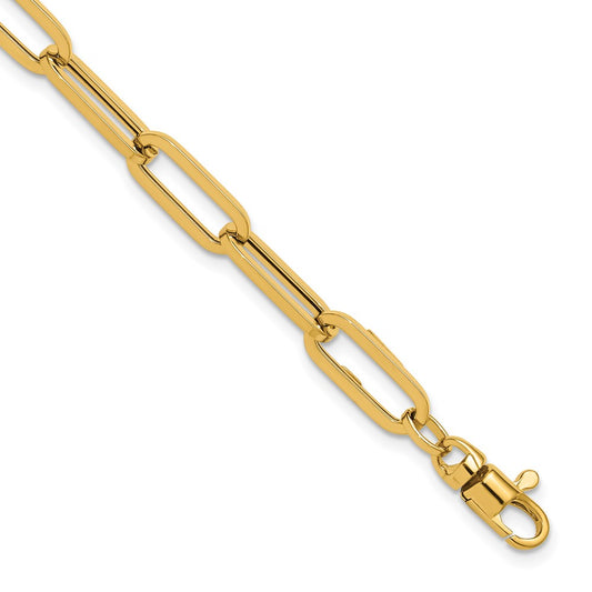 14K Yellow Gold Polished Fancy Link With 1In Ext Bracelet