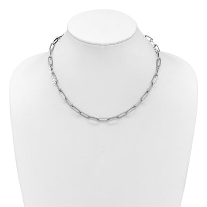 14K White Gold Polished Fancy Link Necklace