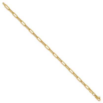 14K Yellow Gold Polished Fancy Link With 1In Ext Bracelet