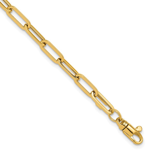 14K Yellow Gold Polished Fancy Link With 1In Ext Bracelet