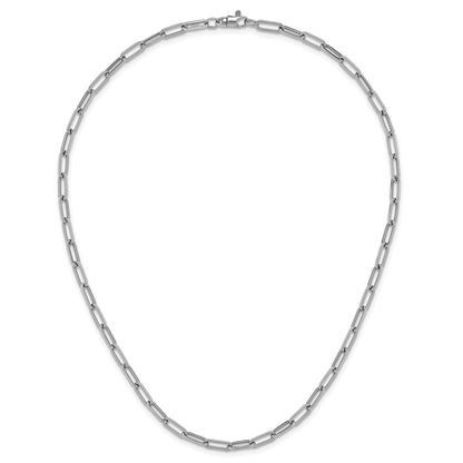 14K White Gold Polished Fancy Link Necklace