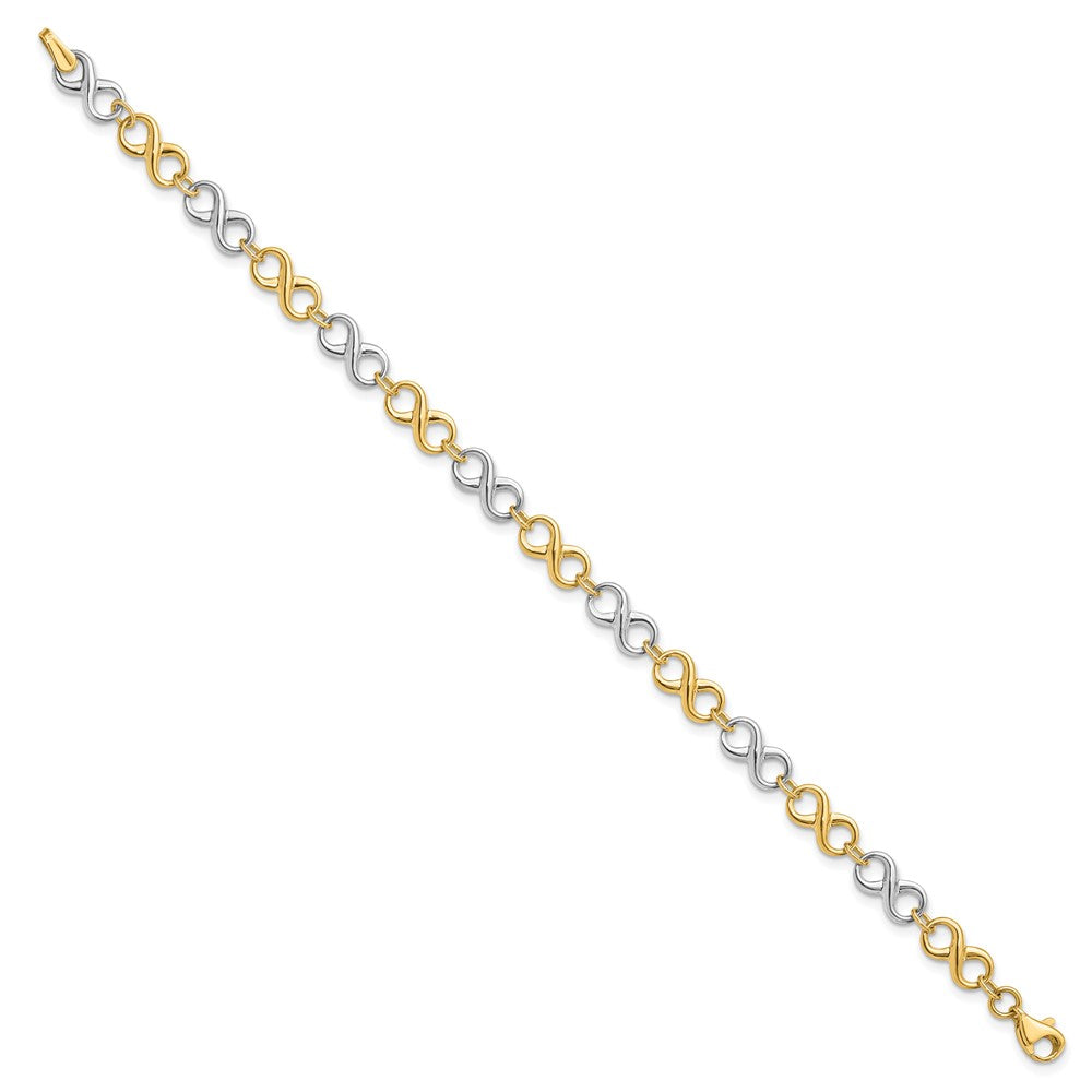 7.25 Inch 14K Two-Tone Polished Bracelet