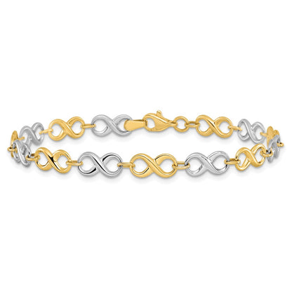 7.25 Inch 14K Two-Tone Polished Bracelet