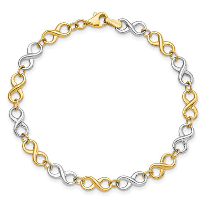 7.25 Inch 14K Two-Tone Polished Bracelet
