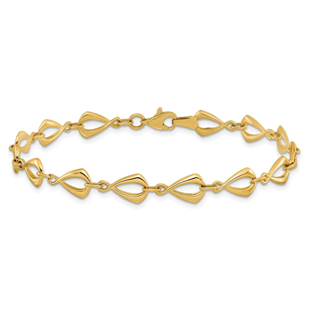 7.5 Inch 14K Polished Fancy Link Bracelet