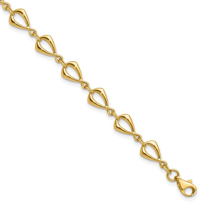 7.5 Inch 14K Polished Fancy Link Bracelet