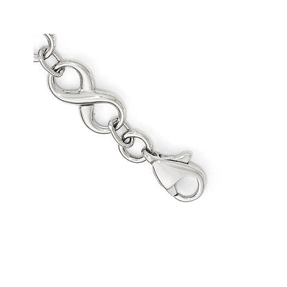 7 Inch 14K White Gold Polished Bracelet