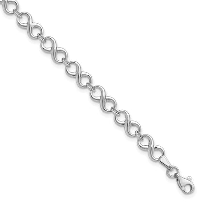 7 Inch 14K White Gold Polished Bracelet
