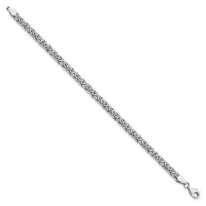 7 Inch 14K White Gold Polished Fancy Link Bracelet