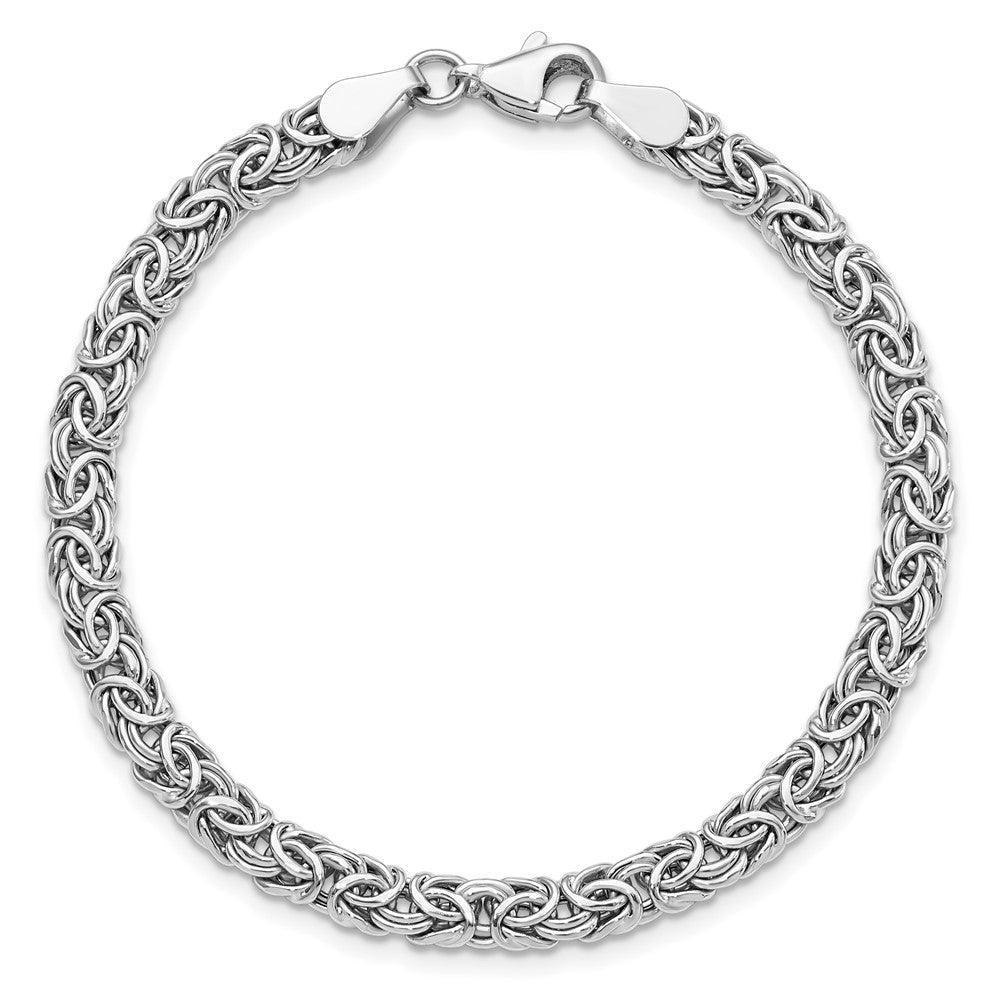 7 Inch 14K White Gold Polished Fancy Link Bracelet