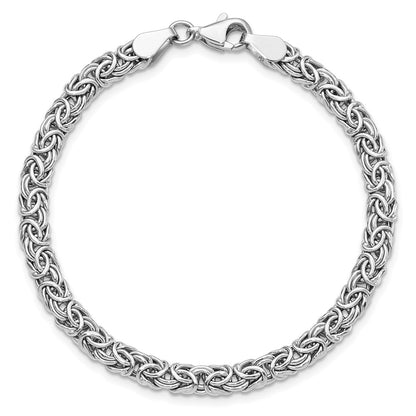 7 Inch 14K White Gold Polished Fancy Link Bracelet