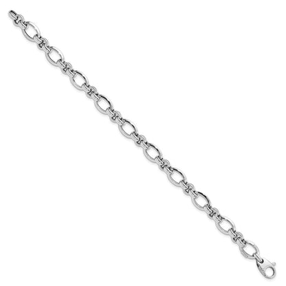 7.5 Inch 14K White Gold Polished Bracelet