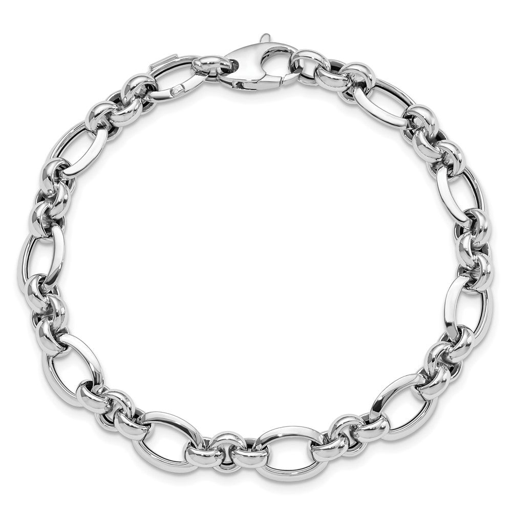 7.5 Inch 14K White Gold Polished Bracelet