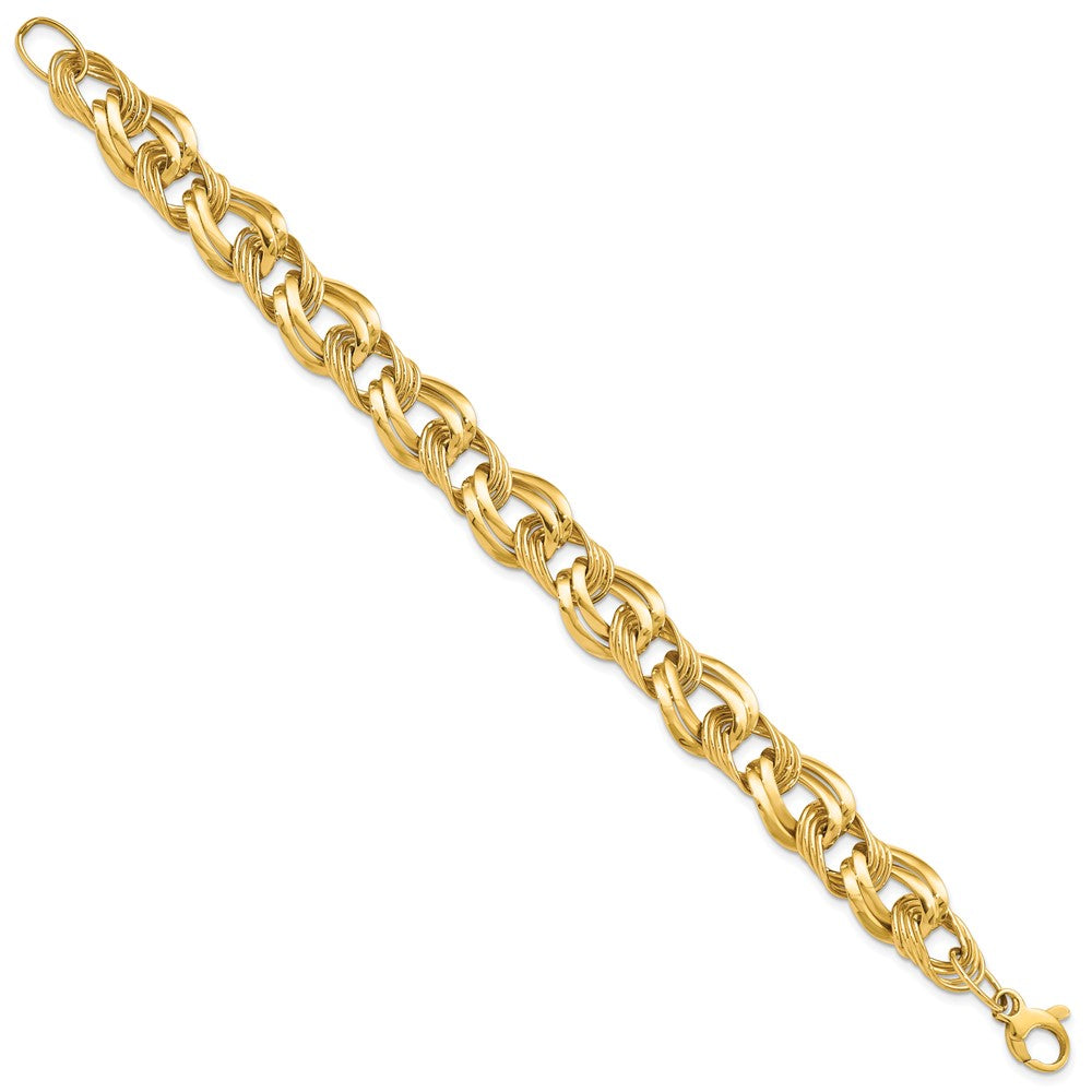 8 Inch 14K Polished Fancy Link Bracelet