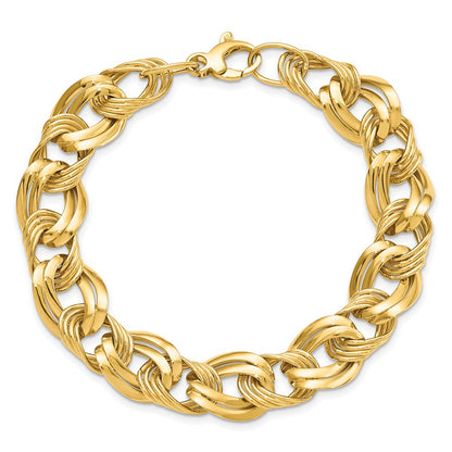 8 Inch 14K Polished Fancy Link Bracelet