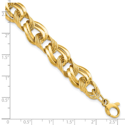 8 Inch 14K Polished Fancy Link Bracelet