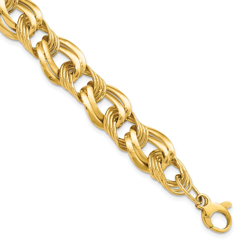 8 Inch 14K Polished Fancy Link Bracelet