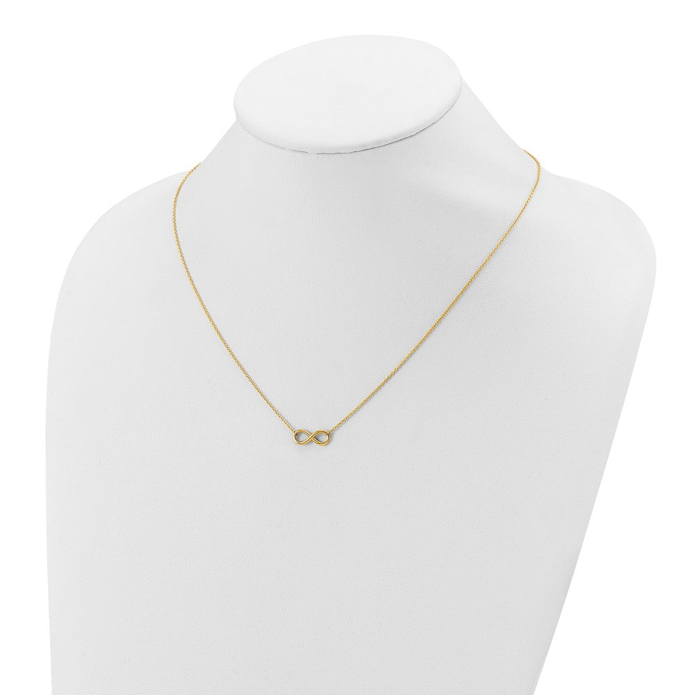 14K Yellow Gold Polished Infinity With 2In Ext. Necklace