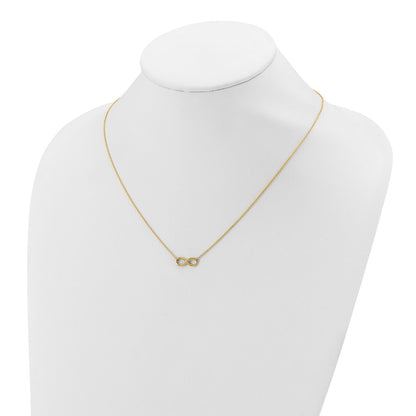 14K Yellow Gold Polished Infinity With 2In Ext. Necklace