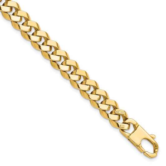 8 Inch 14K 8.5mm Beveled Curb Bracelet