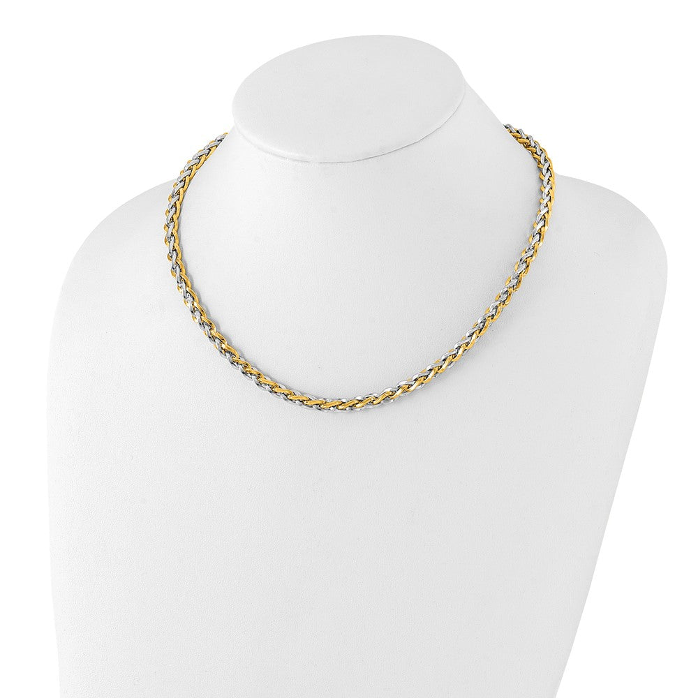 14K Two-Tone Polished Fancy Link Necklace