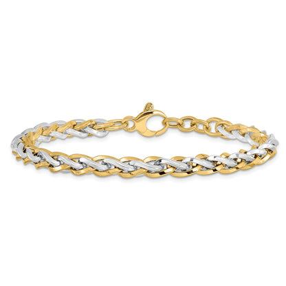 7.5 Inch 14K Two-Tone Polished Fancy Link Bracelet