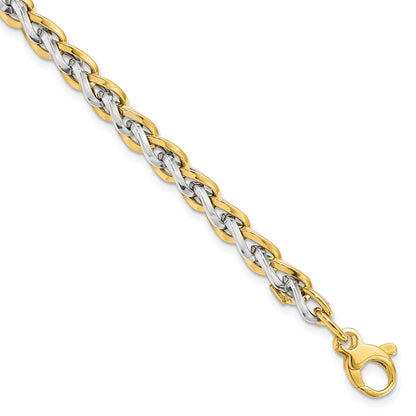 7.5 Inch 14K Two-Tone Polished Fancy Link Bracelet