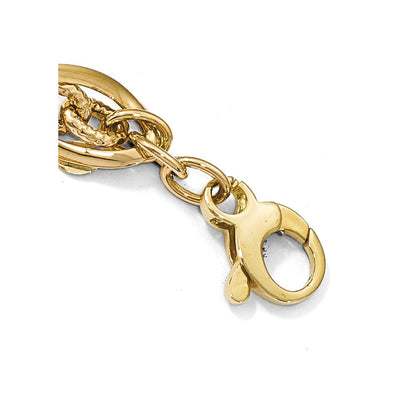 8 Inch 14K Polished Fancy Link Bracelet