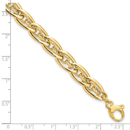 8 Inch 14K Polished Fancy Link Bracelet