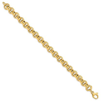 14K Yellow Gold Polished Rolo Link Bracelet